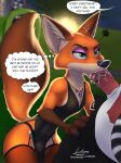  absurd_res anthro bodily_fluids canid canine clothed clothing crossdressing digital_media_(artwork) disney duo erection fellatio fox genitals girly hi_res legwear link6432 male male/male mammal nick_wilde oral oral_penetration penetration penile red_fox sex simple_background tongue zootopia 