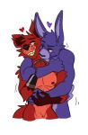  anthro anthro_on_anthro bonnie_(fnaf) canid canine countershade_fur countershade_torso countershading duo fingers five_nights_at_freddy&#039;s fox foxy_(fnaf) fur hi_res hook hook_hand interspecies lagomorph leporid male male/male mammal poppin rabbit romantic romantic_couple scottgames smile tail 