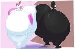  absurd_res anthro ass_to_ass bat batt_the_bat big_breasts big_butt black_body breasts butt cyandrive98 duo female female/female green_eyes hi_res huge_breasts huge_butt huge_thighs hyper hyper_butt hyper_hips hyper_thighs lagomorph leporid looking_back mammal multicolored_body nude rabbit red_eyes smile thick_thighs two_tone_body wide_hips 