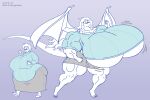  2023 anthro before_and_after belly big_breasts big_butt bottomwear breast_expansion breasts butt cellphone clothing container copyright_symbol cup digital_media_(artwork) dragon duo expansion eyewear female footwear glasses growth hi_res huge_breasts huge_thighs human hyper hyper_breasts mammal millie_(strangerataru) muscle_growth muscular muscular_anthro muscular_female non-mammal_breasts obese obese_female obese_human overweight overweight_female overweight_human phone satsumalord shoes sketch skirt sweater symbol thick_thighs topwear transformation were weredragon wings 