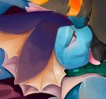  absurd_res ambiguous_form ambiguous_gender ball_lick balls black_body black_fur blue_body bodily_fluids close-up duo eeveelution fin frill_(anatomy) fur generation_1_pokemon generation_2_pokemon genitals head_fin hi_res hiroyko_art licking male male/ambiguous neck_frill nintendo oral pokemon pokemon_(species) saliva sex tongue tongue_out umbreon vaporeon 