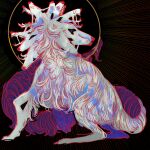  ambiguous_gender angel biblically_accurate_angel borzoi canid canine canis detailed detailed_fur domestic_dog feral fluffy fur halo hi_res hunting_dog long_tail mammal maybelsart multi_head paws sighthound snout solo tail unusual_anatomy white_body white_fur 