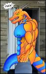  abs anthro bulge clothing drake_bates flaccid flexing genitals hi_res invalid_tag jockstrap lizard male male/male massive mrd66 muscular pecs penis reptile scalie shredded solo thick underwear 