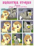  absurd_res alice_goldenfeather_(estories) black_border border comical cutie_mark dialogue discord_(mlp) duo ears_up equid equine estories eyes_closed fake_cutie_mark female feral folded_wings friendship_is_magic frown hasbro hi_res horn male mammal my_little_pony path pathway pegasus sad sad_eyes smile spread_wings winged_unicorn wings 