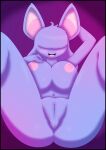  absurd_res anthro anus areola bangs_(elpatrixf) big_breasts blush blush_lines breasts fangs female fur generation_1_pokemon genitals hair hair_over_eyes hand_behind_head hi_res honwell huge_breasts navel nintendo nipples nude open_mouth pink_areola pink_nipples pokemon pokemon_(species) purple_background purple_body purple_fur pussy simple_background solo spread_legs spreading teeth thick_thighs wide_hips zubat 