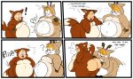  absurd_res angry anthro butt canid canine capreoline clothing deer duo embarrassed floofyboyetime fox growth hi_res kigurumi male male/male mammal miles_prower obese one_piece onesie overweight reindeer sega slightly_chubby sonic_the_hedgehog_(series) tony_tony_chopper torn_clothing weight_gain young zerdathefennecfox 
