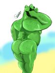  angry_birds anthro butt chubby_anthro chubby_male domestic_pig gaek hi_res king_leonard male mammal slightly_chubby solo suid suina sus_(pig) 
