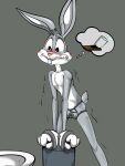  anthro bladder_bulge blush bodily_fluids bugs_bunny clothed clothing hi_res illegaleel lagomorph leaking_urine leporid looney_tunes male mammal omorashi pee_stains rabbit restrained solo tears toilet underwear underwear_only warner_brothers wet wet_clothing wet_underwear 