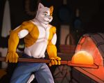  anthro domestic_cat felid feline felis fionnthecat hi_res male mammal solo vitaly_(artist) 