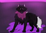  absurd_res canid canid_demon canine canis claws_out demon female feral fluffy fluffy_tail fur hellhound hi_res mammal multicolored_body multicolored_fur nullya shila solo tail wolf 