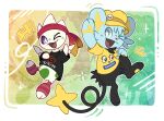  fan_character generation_2_pokemon generation_4_pokemon hi_res invalid_tag mario_bros nintendo ouroborotter pokemon pokemon_(species) pokemon_mystery_dungeon pokemon_oc shinx togetic wario yoshi 