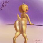  2023 anus blep breasts butt dated digital_drawing_(artwork) digital_media_(artwork) digitigrade english_text female food fruit genitals hi_res jack-o&#039;-lantern kobold non-mammal_breasts nude orange_body pink_anus pink_pussy pinup plant plump_labia pose presenting presenting_hindquarters pumpkin pussy raised_tail rear_view scalie shaded short_tail signature soft_shading solo spe tail tapering_tail text thick_tail thick_thighs tongue tongue_out 