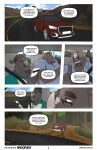  anthro comic dialogue driving duo easton_(snoopjay2) eugene_(snoopjay2) father_(lore) hi_res male mammal parent_(lore) rhinoceros snoopjay2 son_(lore) vehicle 