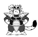  anthro armor cheetah chubby_anthro chubby_male clothing dragon_ball dragon_ball_z felid feline fur gloves half-closed_eyes handwear male mammal narrowed_eyes scouter short_stack slightly_chubby solo spots spotted_body spotted_fur xing_the_cheetah xingscourge 