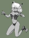  3:4 animal_humanoid appleseed artemis_(appleseed) breasts claws_out clothed clothing digital_media_(artwork) domestic_cat felid feline felis female fur hair hi_res humanoid looking_at_viewer mammal marut0y0 solo 