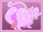  &lt;3 2023 all_fours anthro artist_name balls big_balls big_butt big_penis border butt digital_media_(artwork) feet fingers foreskin frumples generation_6_pokemon genitals glans glistening glistening_body glistening_eyes goodra green_cheeks green_eyes huge_butt humanoid_genitalia humanoid_penis looking_at_viewer looking_back looking_back_at_viewer male motion_lines nintendo nude open_mouth open_smile outline partially_retracted_foreskin penis perineum pink_glans pokemon pokemon_(species) presenting presenting_balls presenting_hindquarters presenting_penis purple_background purple_body purple_border purple_outline rear_view simple_background smile thick_thighs toes wide_hips 