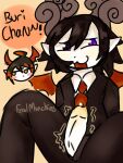  2023 :3 absurd_res aroused blush blush_lines chibi clothed clothing colored_sketch deity demon duo english_text erection feralmunchies fully_clothed funamusea genitals hi_res horn horned_humanoid humanoid humanoid_genitalia humanoid_penis ivlis male male/male not_furry penis satanick signature sketch solo_focus text throbbing_penis vein wings 