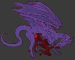  absurd_res dragon duo female feral flight_rising forced hi_res hyracia knot male male/female mirror_dragon rape spiral_dragon wounded 