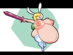  adventure adventure_time alyaska2201 belly big_breasts breasts butt cartoon_network female fionna fionna_the_human human human_only mammal nipple_piercing nipples not_furry overweight piercing pregnant slightly_chubby solo time 