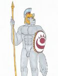  anthro balls canid canine canis casual_nudity crix_raccoon flaccid foreskin fur genitals hi_res hoplite humanoid_genitalia humanoid_hands humanoid_penis male mammal manly muscular muscular_anthro muscular_male navel nipples nude pecs penis solo wolf 