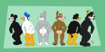  absurd_res anatid anseriform avian balls bird buckteeth bugs_bunny butt canid canine canis clothing coyote crouching daffy_duck disney doggettdouglasmcdog donald_duck duck genitals gloves goofy_(disney) group handwear hat headgear headwear hi_res lagomorph leporid looking_at_viewer looking_back looney_tunes male male/male mammal mickey_mouse mouse murid murine penis presenting presenting_hindquarters rabbit rodent teeth tongue tongue_out warner_brothers wile_e._coyote 