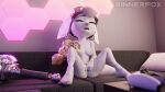 breast_grab breasts eyes_closed female fingering hand_on_breast hi_res lombax mammal masturbation ratchet_and_clank rivet_(ratchet_and_clank) s1nnerfox solo sony_corporation sony_interactive_entertainment spread_legs spreading 