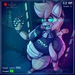  1:1 absurd_res ambiguous_gender animatronic anthro biped blood blue_eyes bodily_fluids camera digital_media_(artwork) english_text fan_character first_person_view five_nights_at_freddy&#039;s girly hi_res looking_at_viewer machine male nagi_(nagifur) nagifur open_mouth robot scary scottgames solo text 