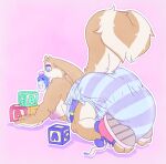  anthro befuddledbunny breasts clothing diaper feces female footwear hi_res hybrid lagomorph leporid mammal mephitid messy_diaper object_in_mouth pacifier pacifier_in_mouth rabbit shoes skunk soiled_diaper soiling solo 