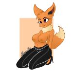  absurd_res anthro canid canine eevee female fur generation_1_pokemon hi_res irgramfox mammal nintendo pokemon pokemon_(species) solo 