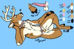  absurd_res anthro antlers capreoline chastity_cage chastity_device collar deer fluffy hi_res hooves horn inner_ear_fluff male mammal skyfifer solo tuft white-tailed_deer 