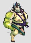  2022 4_toes aezin anthro areola barely_contained barely_contained_penis biceps big_biceps black_nose chesnaught chest_tuft chin_tuft claws clothed clothing colored_sketch eli_(aezin) erection erection_under_clothing facial_tuft feet fur generation_6_pokemon genitals green_body green_clothing green_underwear humanoid_genitalia humanoid_penis ineffective_clothing male mammal mask muscular muscular_male neck_tuft nintendo nipples pecs penis pink_areola pink_nipples pokemon pokemon_(species) pubes sketch small_ears solo spikes spikes_(anatomy) standing tan_body tenting toe_claws toes tuft underwear vein veiny_penis white_body white_fur wrestling_singlet 