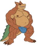  absurd_res activision alligator alligatorid amideo anthro barazoku belly biceps big_belly big_bulge big_muscles bulge bulge_grab canid canine canis clothed clothing crash_bandicoot_(series) crocodile crocodilian crocodylid digital_media_(artwork) dingo dingodile flexing hand_on_stomach hi_res holding_belly hybrid looking_at_viewer male mammal mature_male moobs musclegut muscular muscular_anthro muscular_male nipples obese obese_anthro obese_male open_mouth overweight overweight_anthro overweight_male paws pecs pouring reptile scalie simple_background slightly_chubby solo tail teeth tongue underwear 