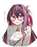  azki_(hololive) dt717461 glasses highres hololive purple_eyes purple_hair shy virtual_youtuber 