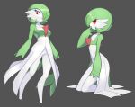  absurd_res breasts clothing female flowerpigeon73 gardevoir generation_3_pokemon green_hair hair hair_over_eye hi_res humanoid nintendo not_furry one_eye_obstructed pokemon pokemon_(species) red_eyes simple_background solo white_body white_skin 