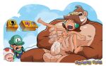 4_fingers 4_toes abdominal_bulge absurd_res anal anal_penetration anthro ape balls big_breasts bodily_fluids breasts brown_body brown_fur brown_hair butt clothed clothing crown cum cum_in_ass cum_inside digital_media_(artwork) donkey_kong_(character) donkey_kong_(series) drooling ear_piercing erection facial_hair feet female fingers frown fur genital_fluids genitals gorilla gosgoz green_clothing green_hat green_headwear green_shirt green_topwear grin group hair haplorhine hat headgear headwear hi_res human human_on_anthro interspecies jewelry larger_male luigi male male/female male_penetrating mammal mario_bros muscular muscular_male mustache necklace necktie nintendo nipples nude open_mouth orgasm overalls pecs penetration penile penile_penetration penis piercing primate princess_daisy pussy saliva saliva_string sex shirt size_difference smaller_female smile tears teeth toad_(mario) toes tongue topwear 