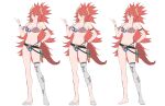  1girl absurdres american_flag_bikini arm_strap belt bikini black_belt breasts cleavage dragon_girl dragon_horns dragon_tail flag_print hand_on_own_hip highres holster horns kuroi_enpitsu large_breasts long_hair red_hair single_thighhigh smile solo star_(symbol) star_print swimsuit tail thighhighs two-tone_bikini virtual_youtuber vshojo water_gun white_thighhighs yellow_eyes zentreya_(vtuber) zentreya_(vtuber)_(cowboy_bikini) zentreya_(vtuber)_(dragon) 