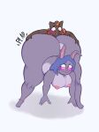  absurd_res abunbot anthro big_butt butt digital_media_(artwork) female fur hi_res humanoid lagomorph leporid male male/female mammal nipples nude rabbit simple_background smile thick_thighs white_background wide_hips ych 