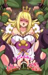  3boys big_belly blonde_hair breasts chelle_(dragalia_lost) closed_eyes crown cum cum_in_pussy cum_inflation detached_sleeves dragalia_lost goblin held_down highres inflation large_breasts leggings multiple_boys open_mouth penis pregnant rape restrained saliva sex vaginal yagami_(mukage) 