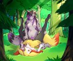  abdominal_bulge absurd_res anthro black_body black_fur black_hair bodily_fluids braixen colored_nails dildo dildo_in_pussy dildo_insertion double_dildo duo eye_contact eyebrow_piercing facial_piercing felid female female/female forest forest_background fur generation_6_pokemon genital_fluids genitals grey_body grey_fur hair hand_on_leg hand_on_thigh hi_res inner_ear_fluff looking_at_another looking_at_partner mammal multicolored_body multicolored_fur multicolored_hair nails nature nature_background nintendo nipple_piercing nipples noire_vala nose_piercing nose_ring orange_body orange_eyes orange_fur orange_hair pantherine penetration piercing piledriver_position plant pokemon pokemon_(species) purple_dildo purple_eyes purple_hair purple_nails purple_nipples purple_pussy pussy pussy_juice ring_piercing sanginaria septum_piercing septum_ring sex sex_toy sex_toy_in_pussy sex_toy_insertion smile snow_leopard spots tree tuft two_tone_body two_tone_fur vaginal vaginal_penetration white_body white_fur yellow_body yellow_fur 