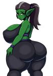  big_breasts big_butt breasts butt clothed clothing female goblin green_body green_skin hair hi_res huge_breasts huge_butt humanoid iggy_bomb not_furry ponytail solo thick_thighs 