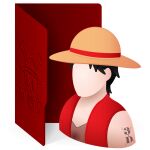  arm_tattoo cropped_torso faceless folder hat highres icon_(computing) monkey_d._luffy non-web_source one_piece tattoo 