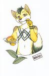  2015 anthro arm_markings biped black_hair black_markings black_nose canid canine canis chest_markings claws countershade_face countershade_torso countershading dipstick_tail eating eyebrows food front_view hair half-length_portrait hi_res holding_object holding_plate inner_ear_fluff jackal licking licking_lips licking_own_lips looking_at_viewer malachyte male mammal markings mohawk multicolored_body nude portrait ring_(marking) short_hair simple_background solo tail tail_markings tongue tongue_out tuft two_tone_body white_background white_body white_markings wrist_markings yellow_body yellow_eyes 