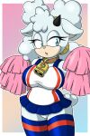  anthro bell big_breasts bovid breasts caprine cheerleader_outfit female hi_res idw_publishing lanolin_the_sheep_(sonic) looking_at_viewer mammal sega sheep solo sonic_the_hedgehog_(comics) sonic_the_hedgehog_(idw) sonic_the_hedgehog_(series) sonicguru 