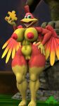  2023 3d_(artwork) 9:16 anthro avian banjo-kazooie beak big_breasts bird breasts breegull digital_media_(artwork) feathers female genitals green_eyes hand_on_hip hi_res holding_object kazooie kennythebobcat looking_at_viewer multicolored_body multicolored_feathers nipples open_beak open_mouth pussy rareware red_body red_feathers red_nipples red_pussy solo source_filmmaker thick_thighs wide_hips yellow_beak yellow_body yellow_feathers 