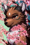  absurd_res blossom_(disambiguation) canid canine canis female feral hi_res mammal portrait pridark solo wolf 