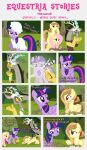  absurd_res alice_goldenfeather_(estories) angry anthro bangs black_border blush border bowing chimera clothing covering covering_mouth cutie_mark dialogue discord_(mlp) draconequus ears_up equid equine estories female feral flower fluttershy_(mlp) folded_wings formal friendship_is_magic frown grass group hasbro hi_res horn magic male mammal my_little_pony narrowed_eyes open_mouth pegasus plant snap snapping_fingers standing tree trying_not_to_laugh twilight_sparkle_(mlp) wide_eyed winged_unicorn wings 