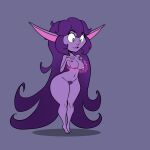  absurd_res blen_bodega breasts female goblin hair hi_res humanoid magic nipples not_furry nude pubes purple_body purple_hair short_stack solo thick_thighs wide_hips 