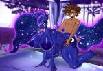  2023 ahegao all_fours anthro anthrofied areola bed big_areola big_breasts big_butt blue_body blue_fur blush bodily_fluids bouncing_breasts bouncing_butt breast_jiggle breasts brown_body brown_fur brown_hair bubble_butt butt butt_jiggle canid canine canis cosmic_hair cosmic_tail curvaceous curvy_figure cutie_mark detailed_background digital_drawing_(artwork) digital_media_(artwork) doggystyle domestic_dog drawsfigures duo equid equine ethereal_hair eyelashes eyes_closed female fingers fluffy fluffy_tail friendship_is_magic from_behind_position fur furniture hair hasbro hi_res hooves horn hourglass_figure huge_areola huge_breasts huge_butt jiggling long_hair long_tail looking_pleasured luigi_(drawsfigures) male male/female mammal motion_lines my_little_pony nipples nude on_bed open_mouth penetration princess_luna_(mlp) sex sharp_teeth short_hair short_tail small_waist sweat tail teal_eyes teeth thick_thighs tongue tongue_out unicorn vaginal vaginal_penetration voluptuous wide_hips 