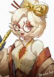  alternate_species anthro canid canine canis clothed clothing domestic_dog eyewear female fully_clothed fur furrification glasses hair hi_res looking_at_viewer mammal nintendo nonoka917 purah red_eyes solo tears_of_the_kingdom the_legend_of_zelda white_body white_fur white_hair 