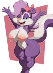  absurd_res anthro areola big_areola big_breasts breasts capikeeta curvy_figure female fifi_la_fume genitals hi_res nipples pussy raised_tail smile solo tail thick_thighs tiny_toon_adventures warner_brothers 